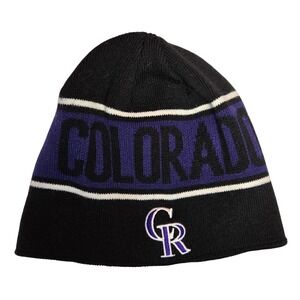 Colorado‎ Rockies Baseball Unisex Beanie Hat Black Purple White